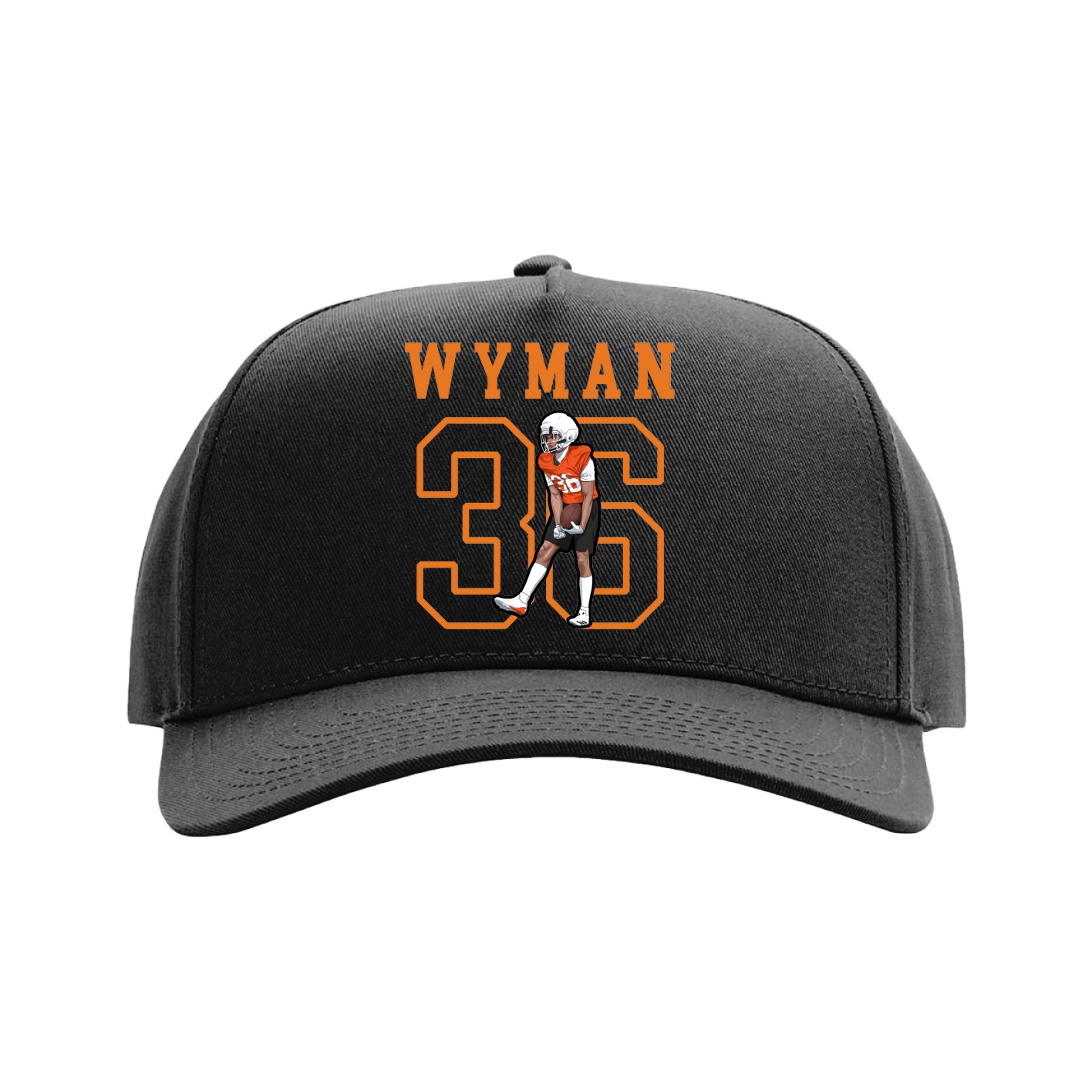 Full Fabric Five-Panel Champ Cap — Shirsey in Black