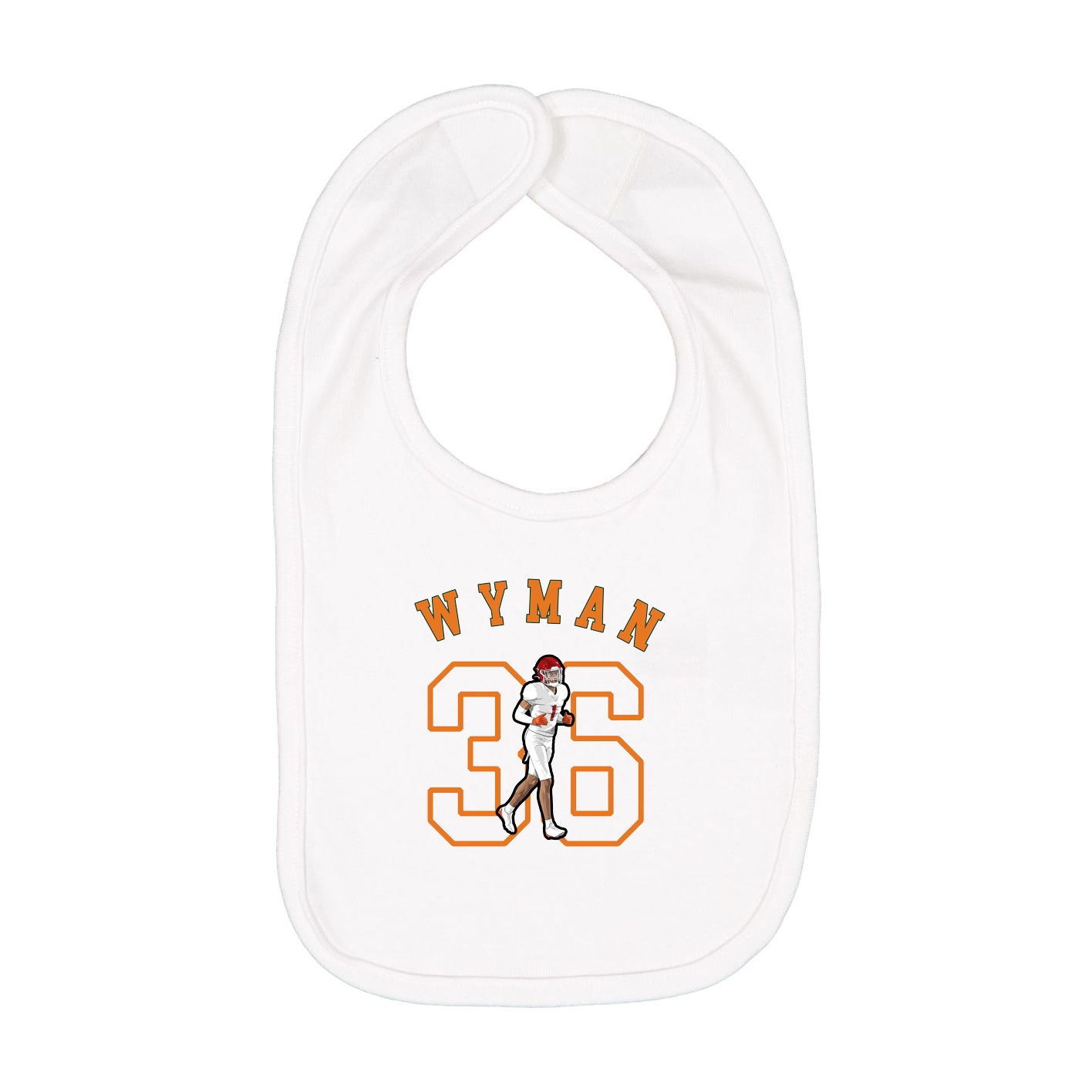 Infant Bib — Shirsey Arch in White