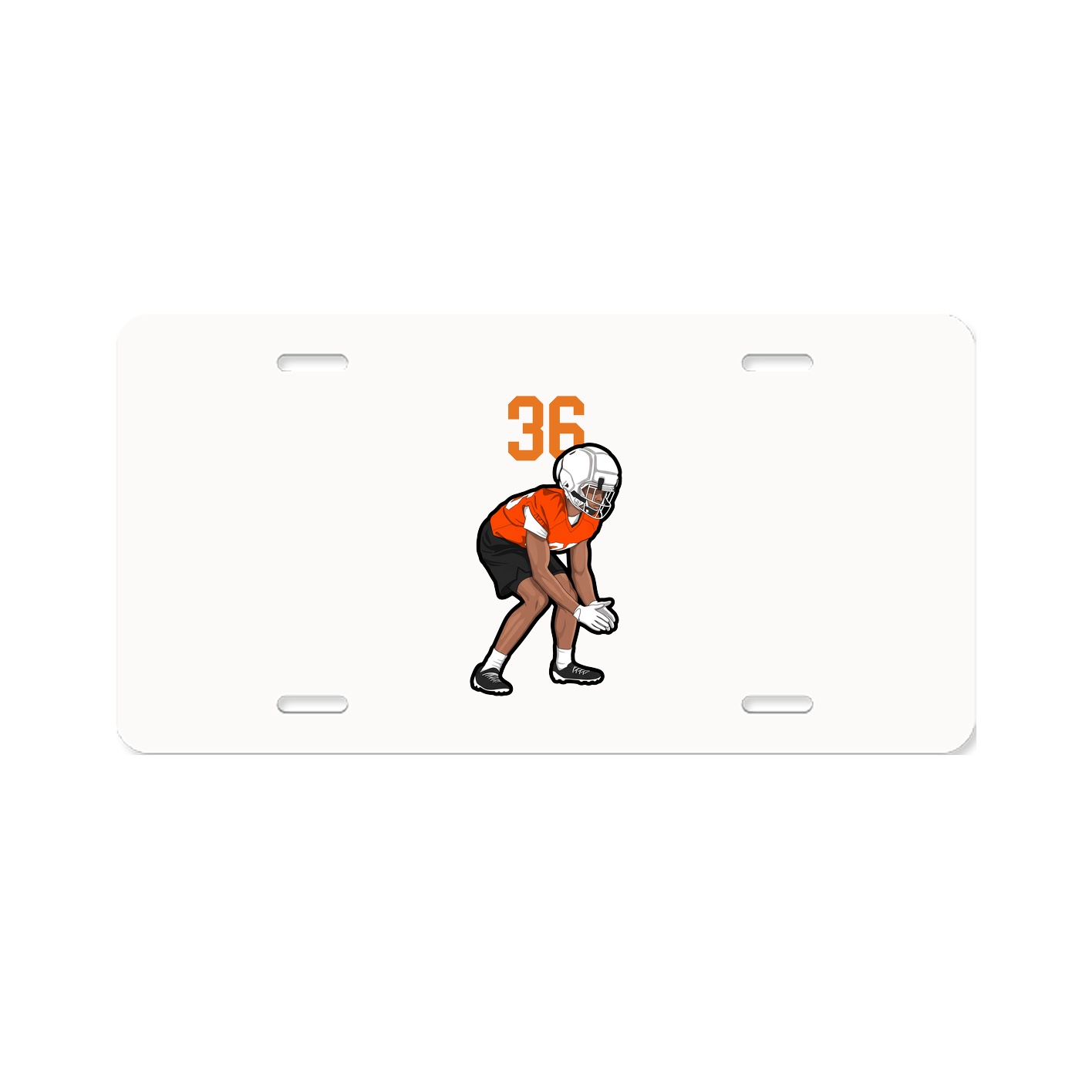 License Plate — Number Top in Classic