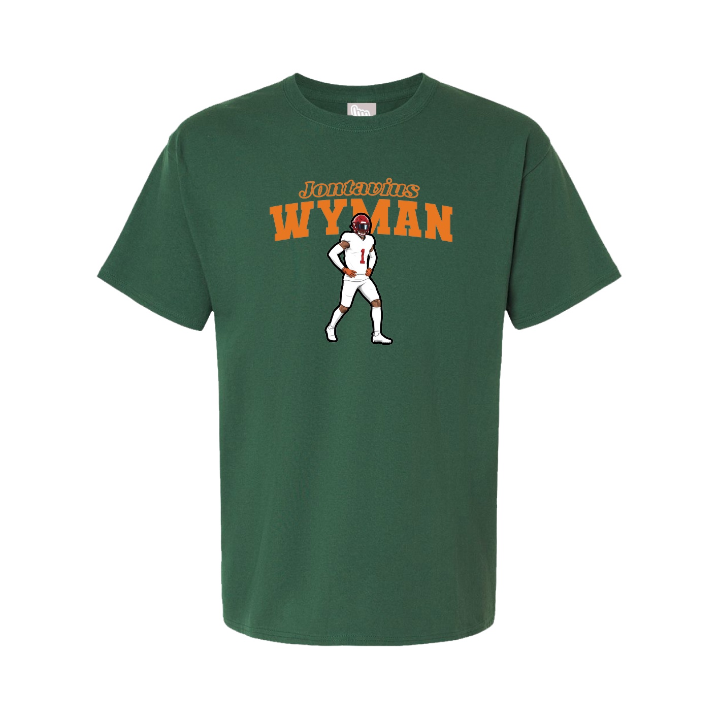 Youth Tee — Name Arch in Green