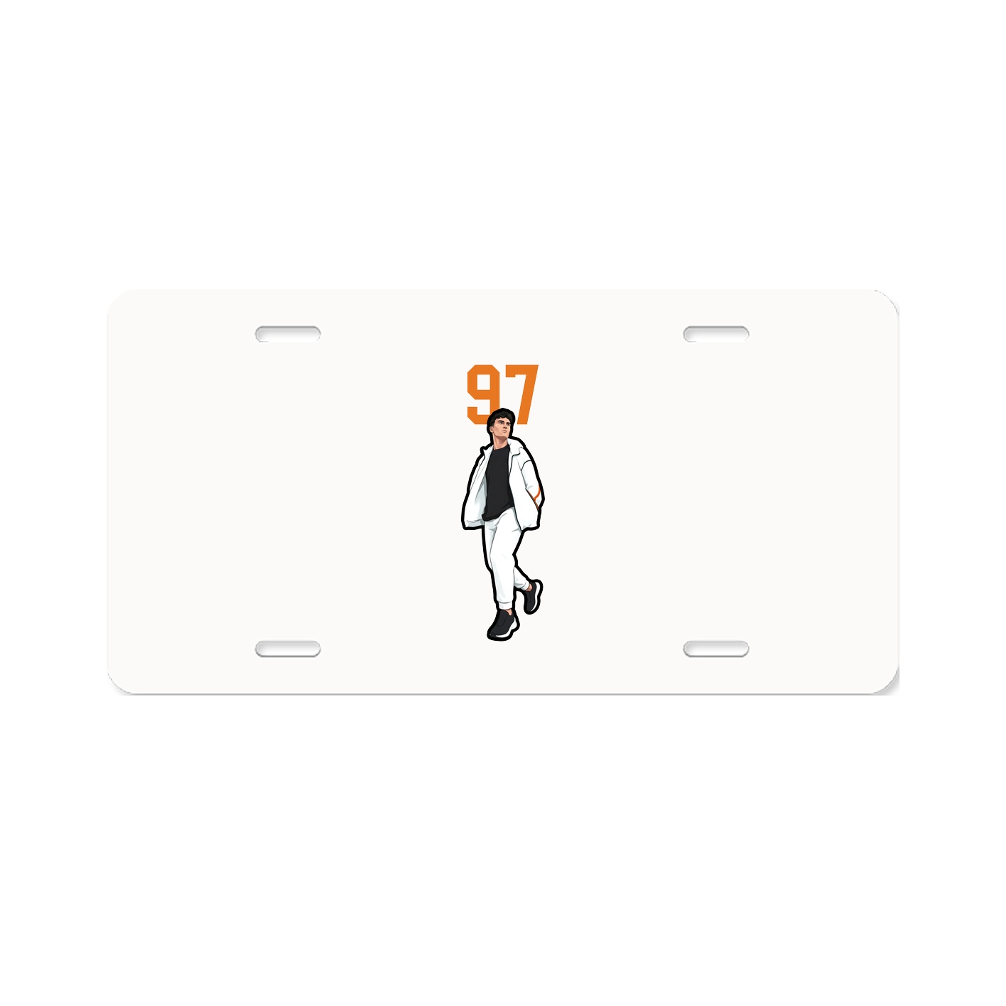 License Plate — Number Top in Classic