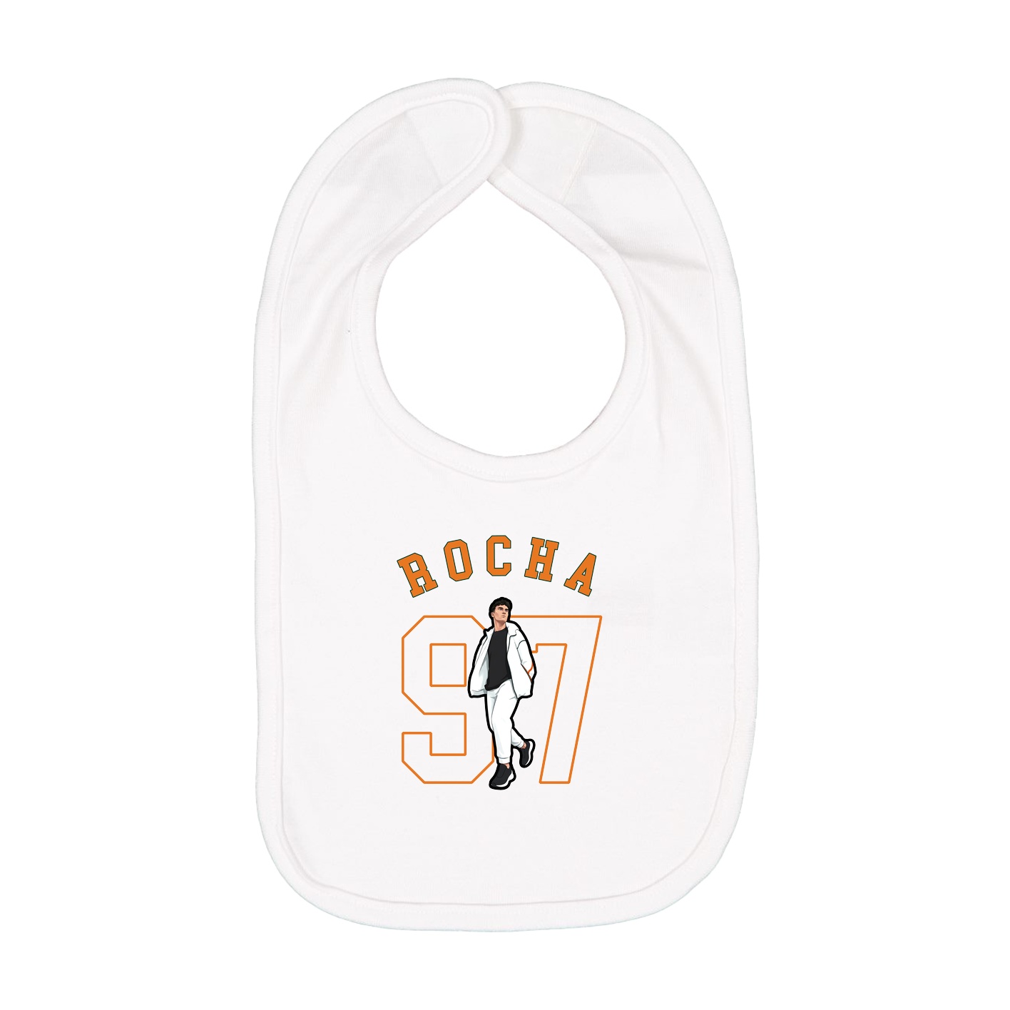 Infant Bib — Shirsey Arch in White