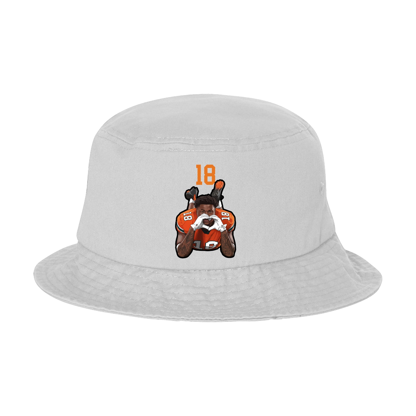 Bucket Cap — Number Top in White