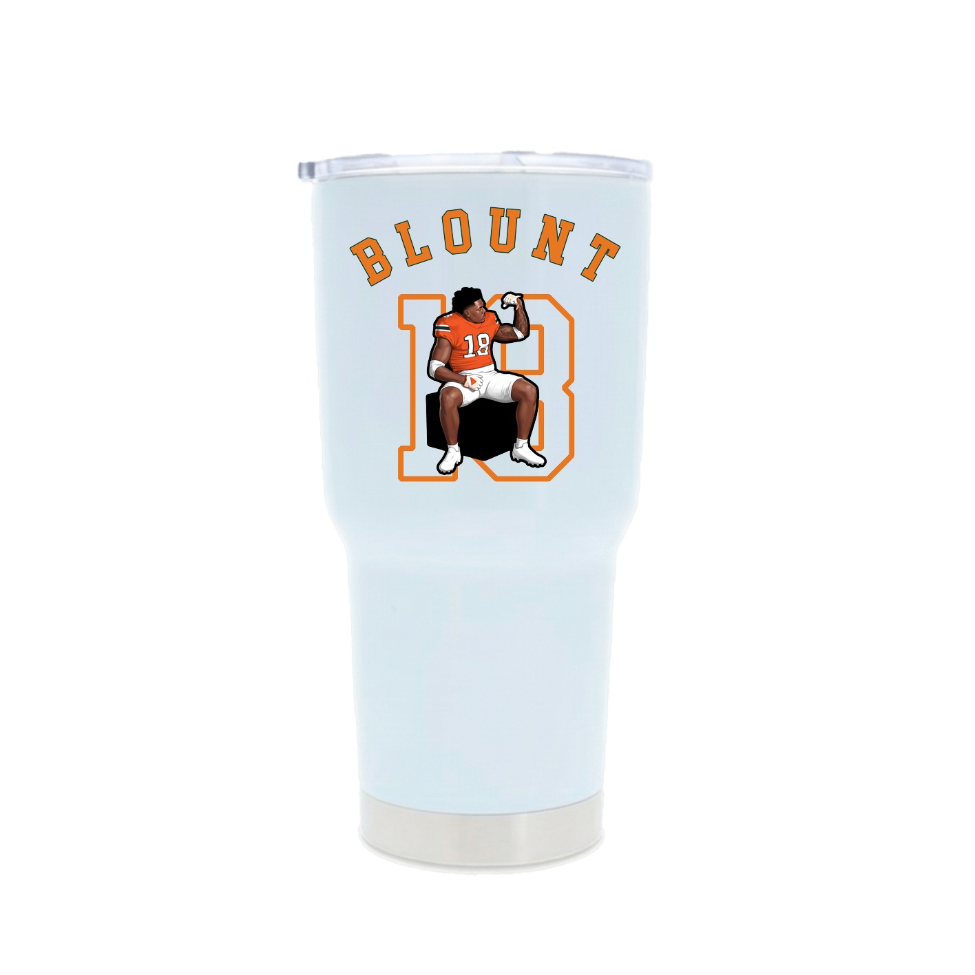 30oz Stainless Steel Tumbler — Shirsey Arch in White