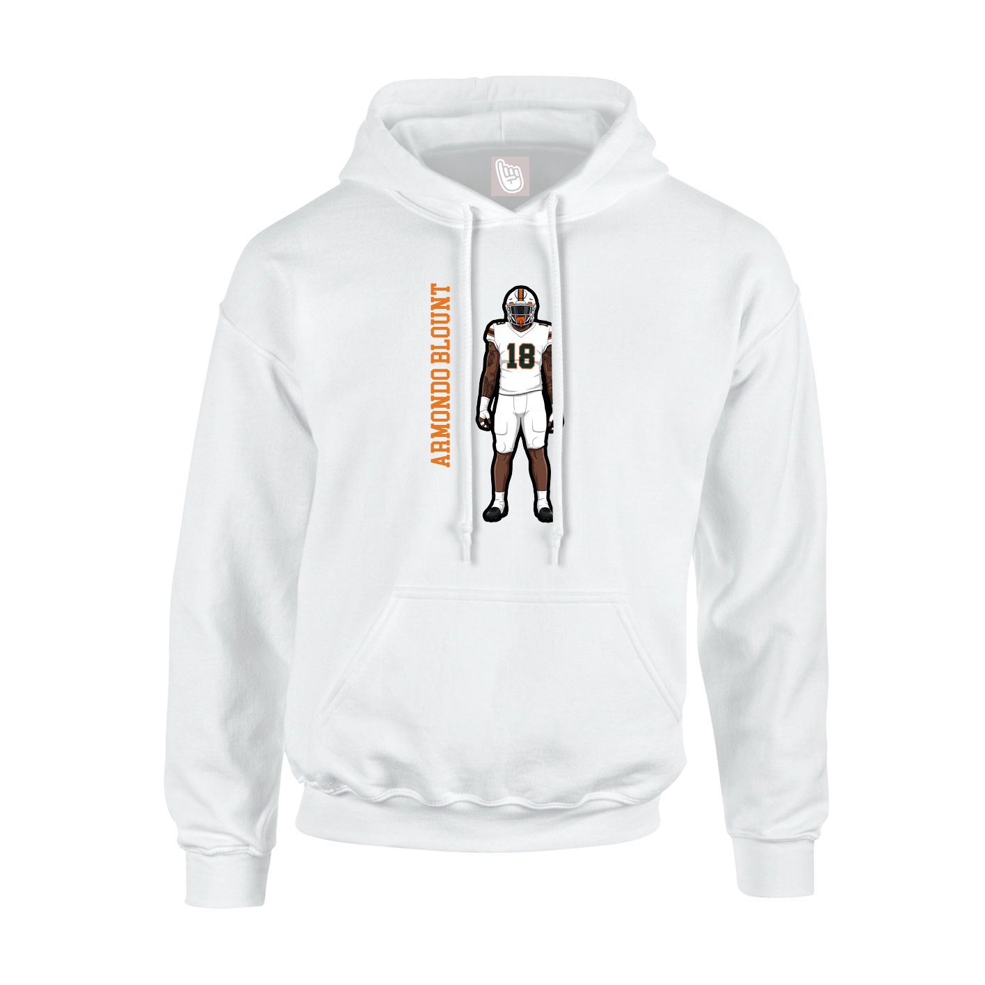 Youth Hoodie — Name Vertical in White