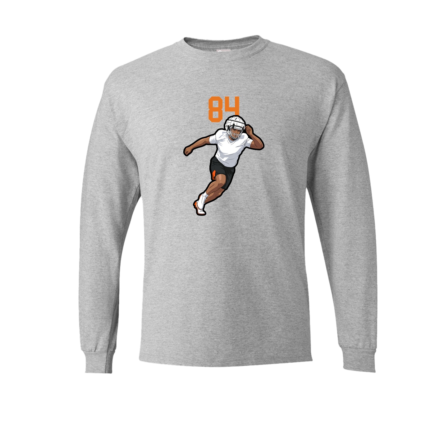Long Sleeve Tee — Number Top in Grey
