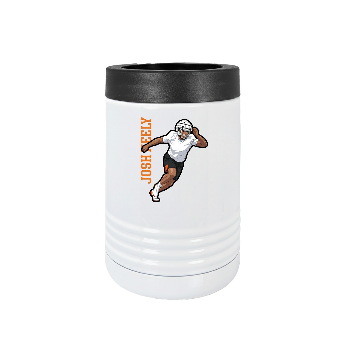 Beverage Holder — Name Vertical in White