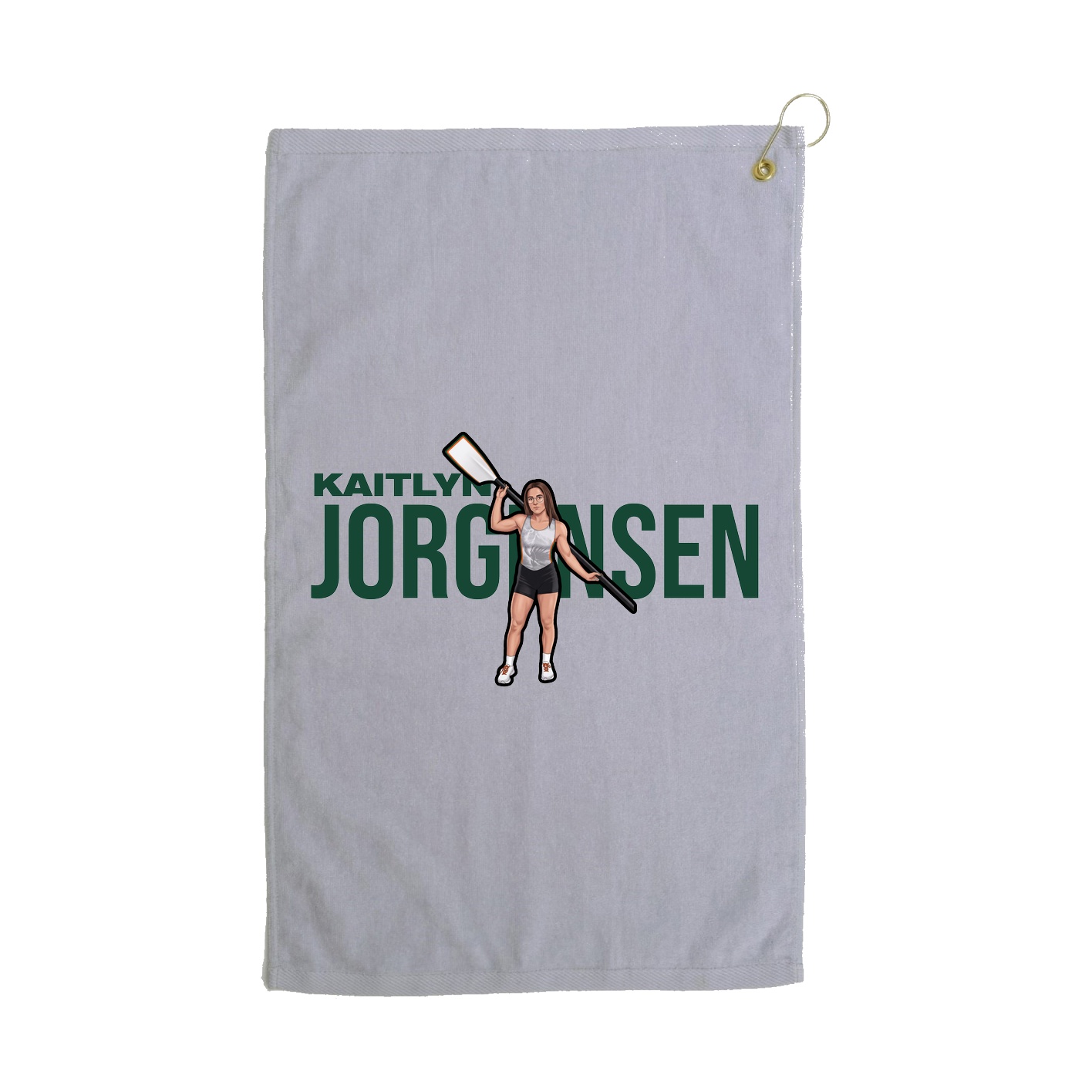 Golf Towel — Player Name in Grey