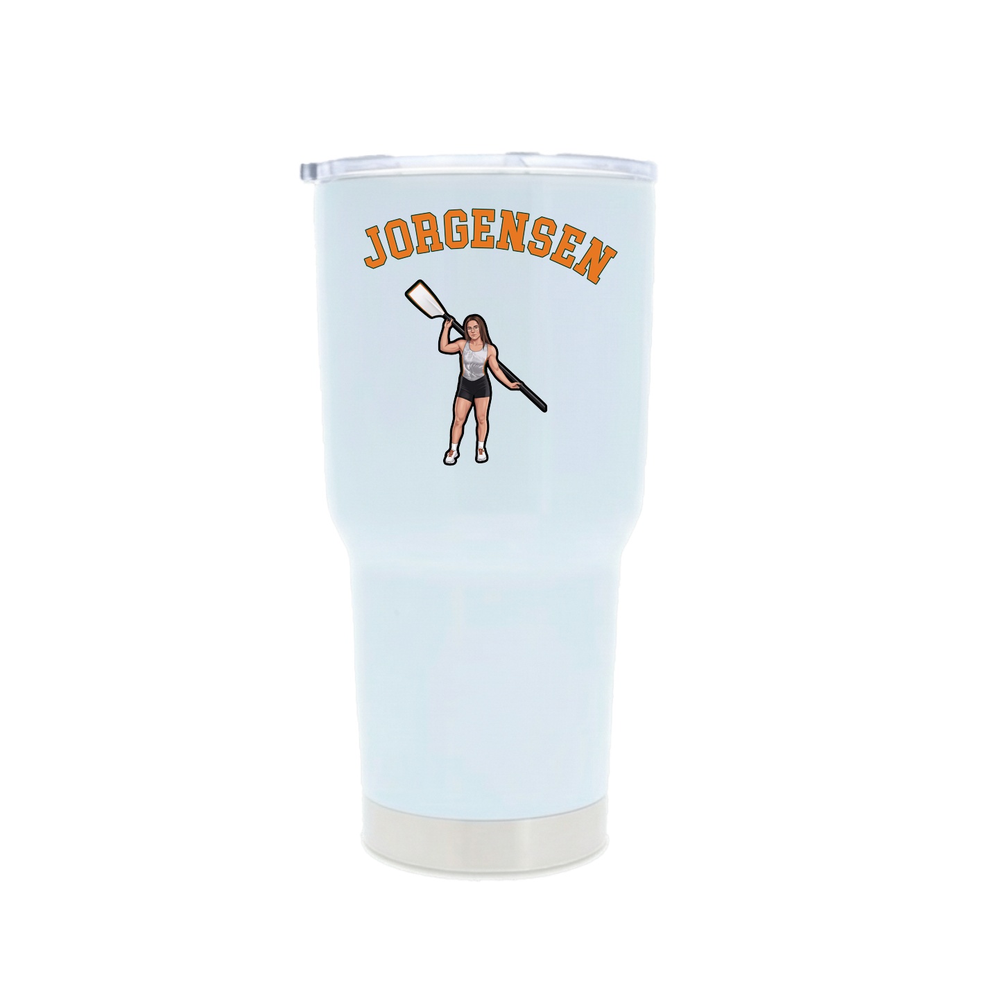 30oz Stainless Steel Tumbler — Shirsey Arch in White