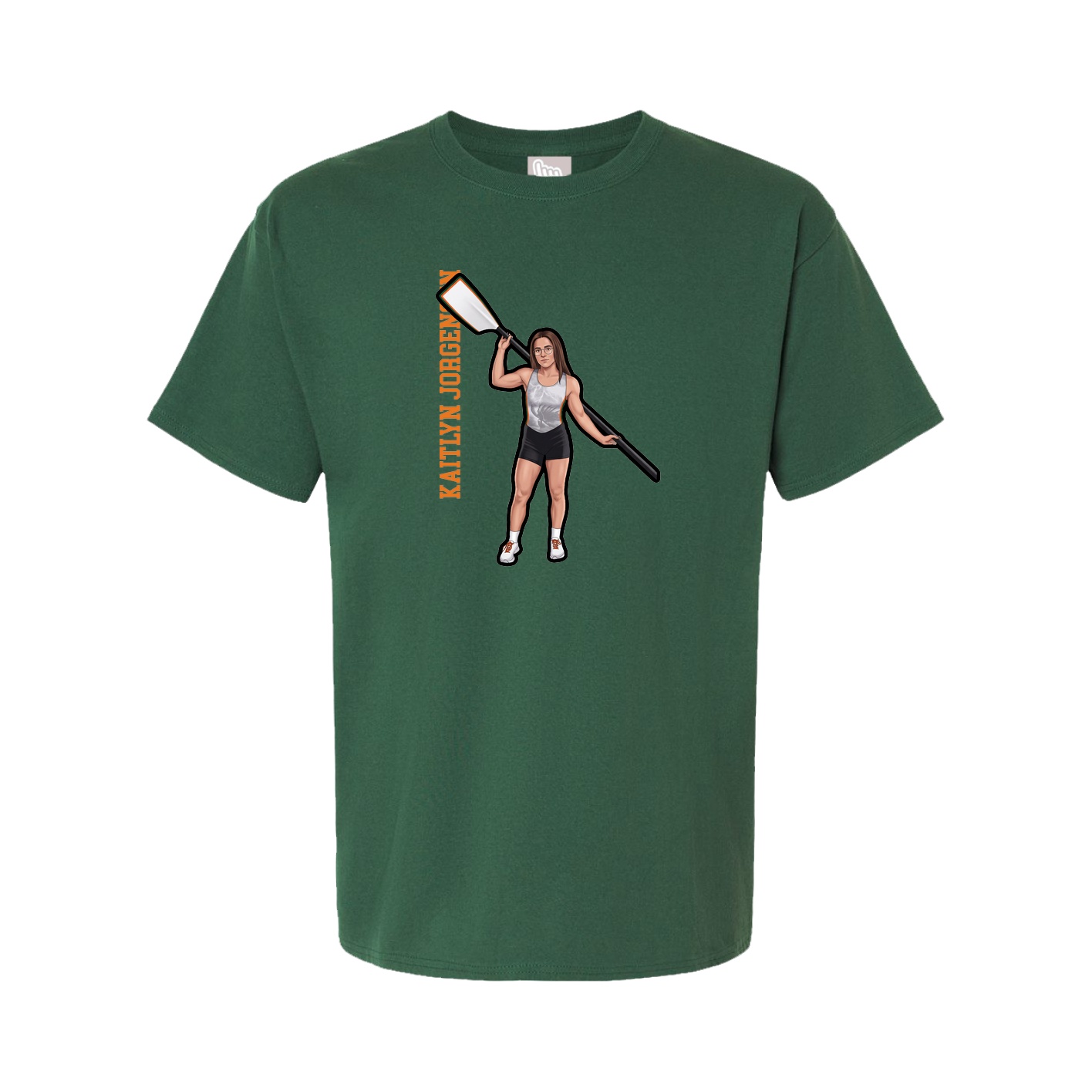 Tee — Name Vertical in Green