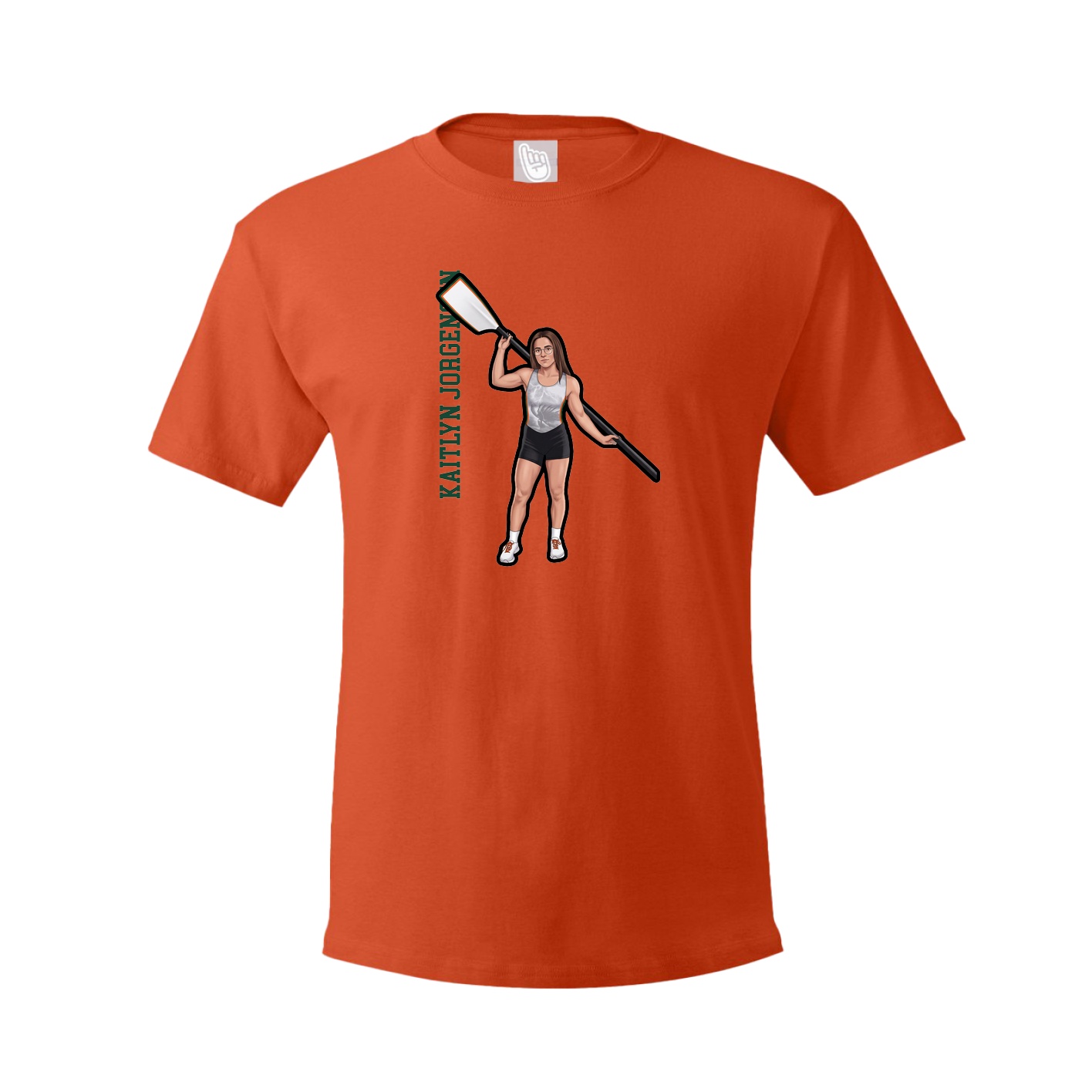 Youth Tee — Name Vertical in Orange