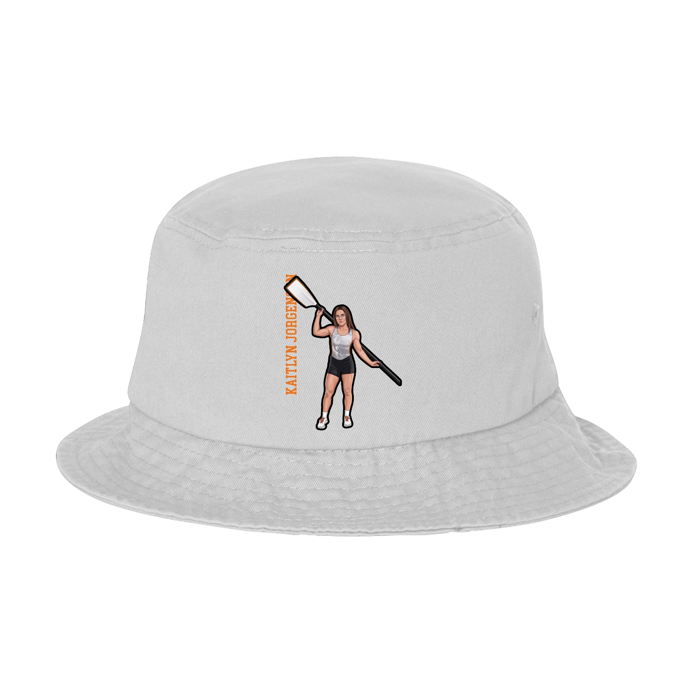 Bucket Cap — Name Vertical in White