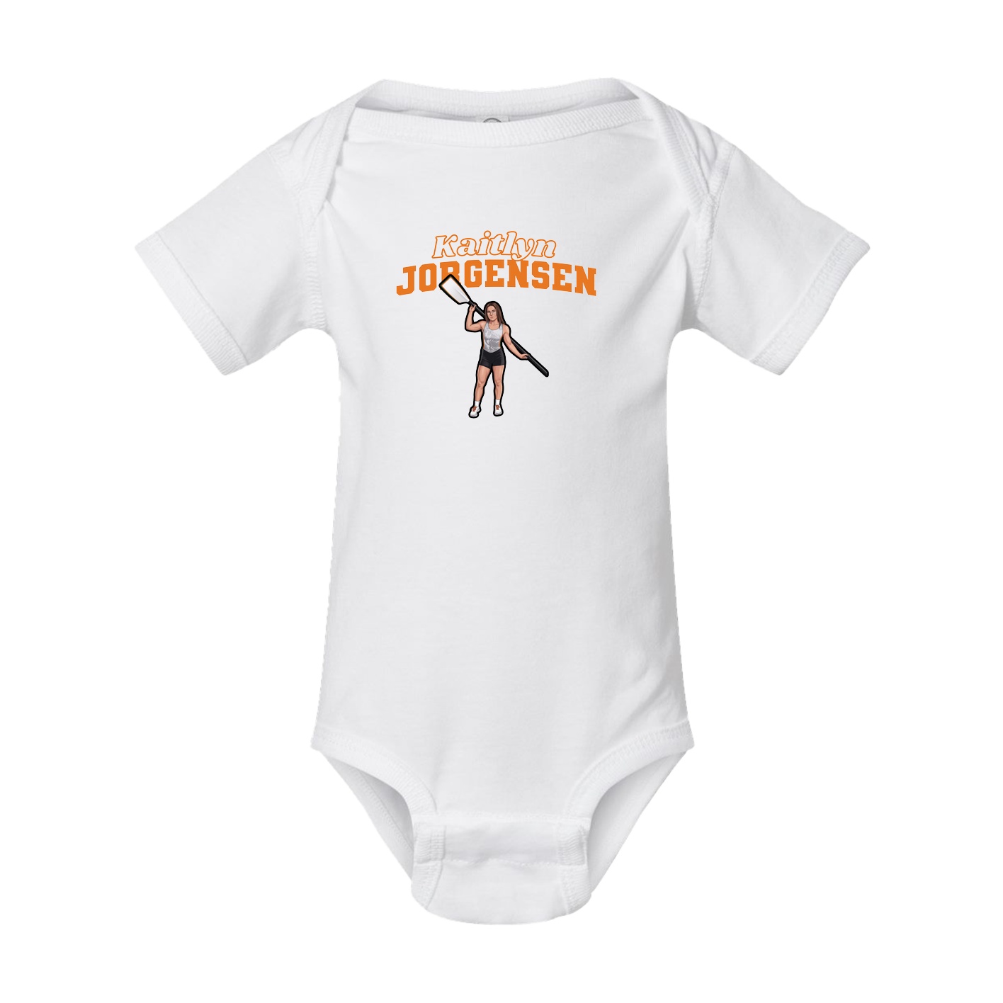 Baby Onesie — Name Arch in White