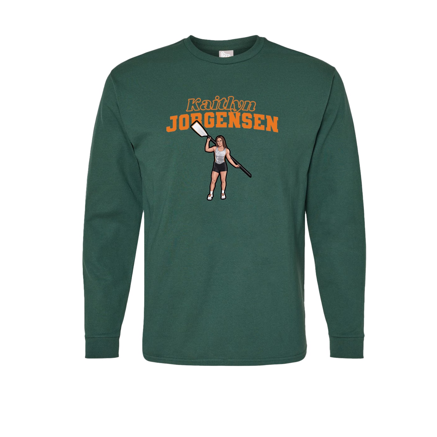 Long Sleeve Tee — Name Arch in Green