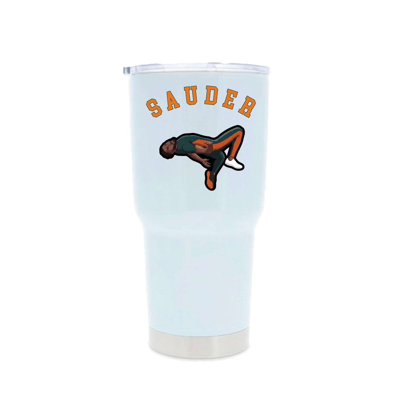 30oz Stainless Steel Tumbler — Shirsey Arch in White