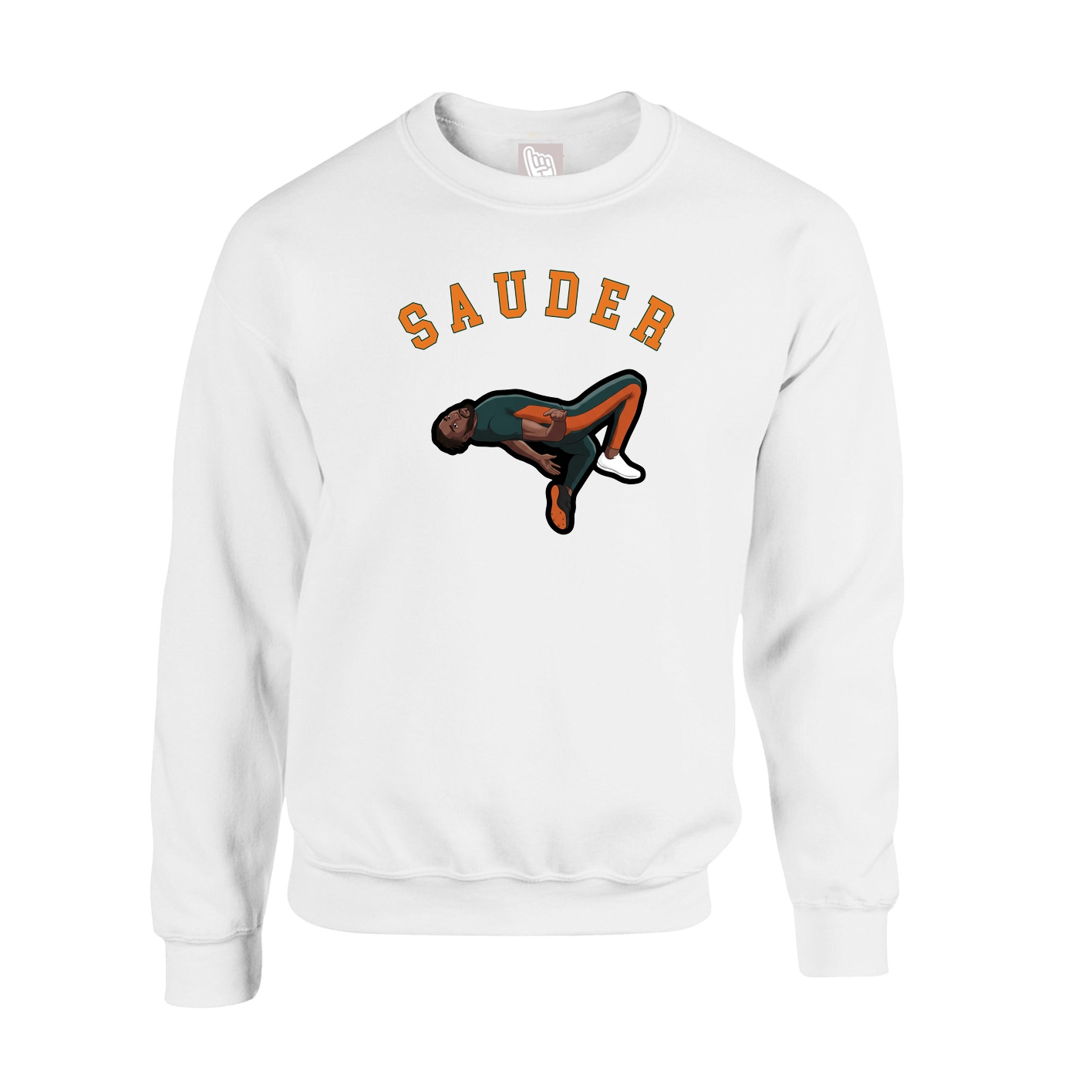 Fleece Crew — Shirsey Arch in White