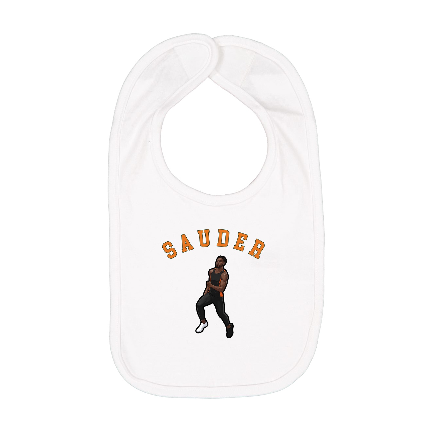 Infant Bib — Shirsey Arch in White
