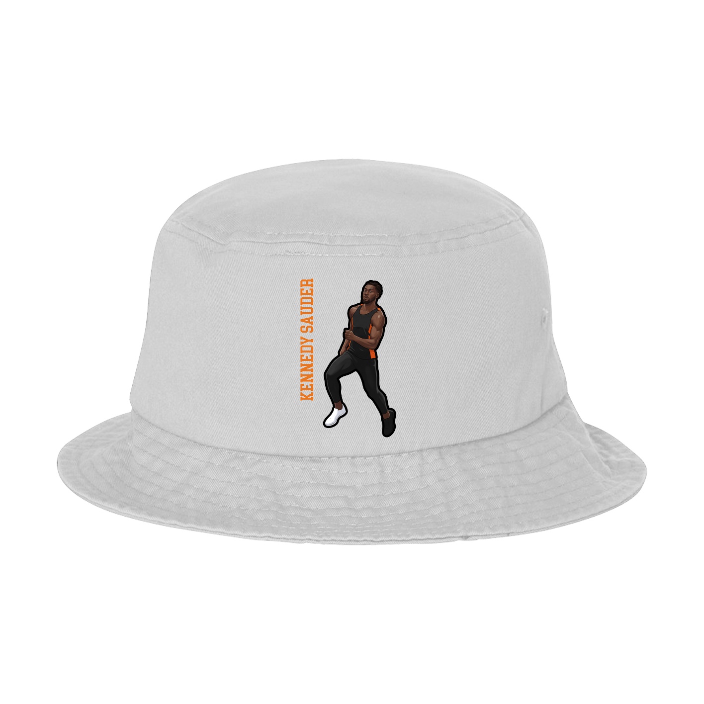 Bucket Cap — Name Vertical in White