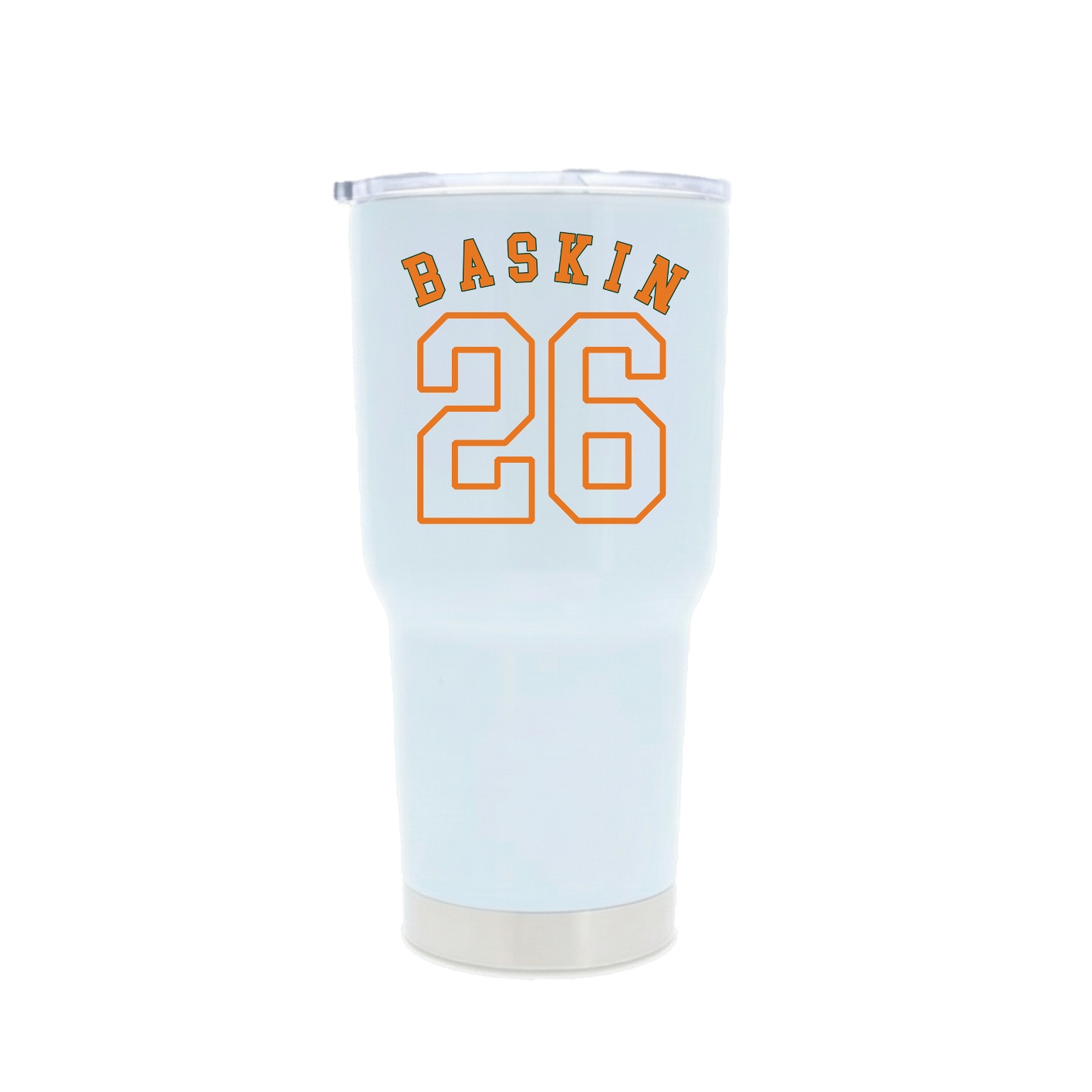 30oz Stainless Steel Tumbler — Shirsey Arch in White