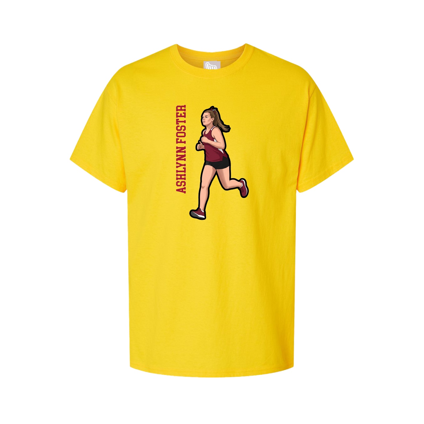 Youth Tee — Name Vertical in Gold