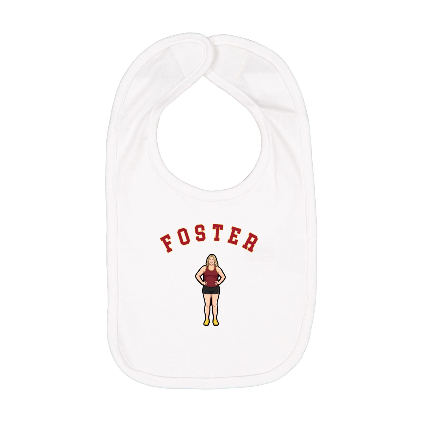 Infant Bib — Shirsey Arch in White