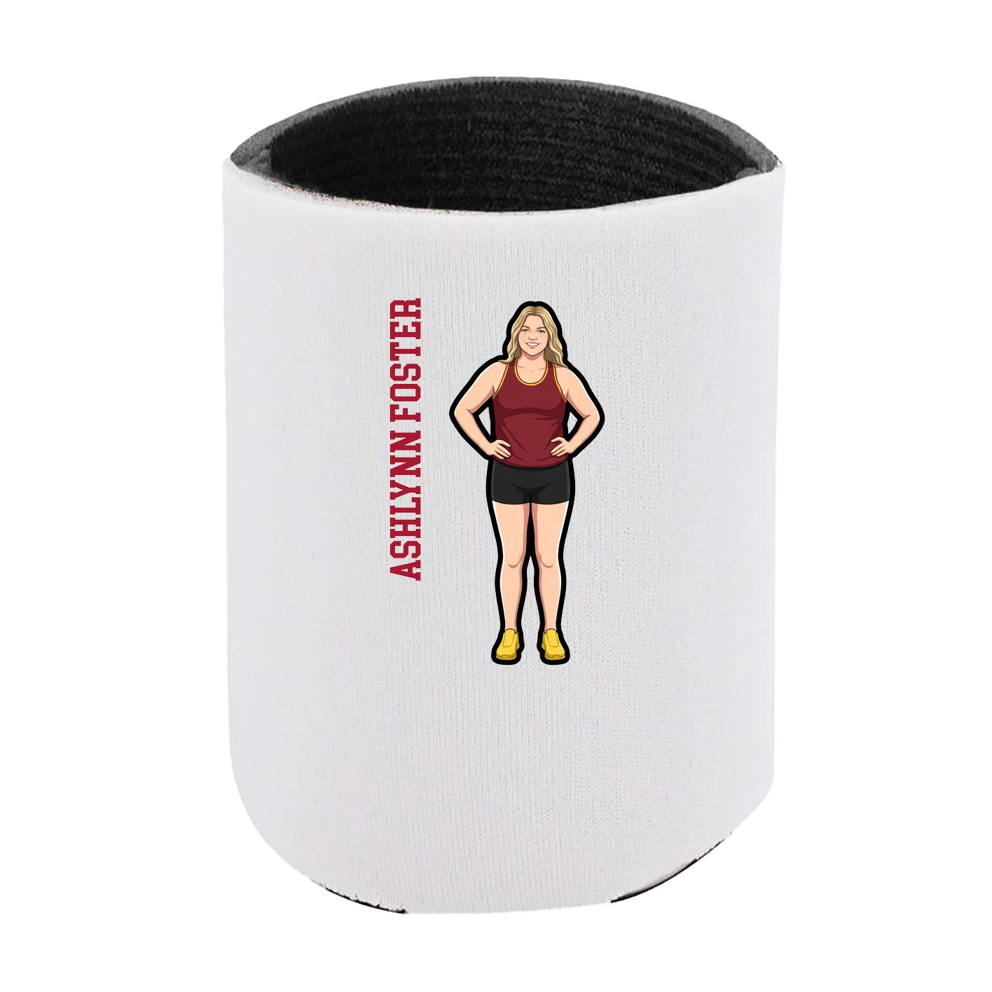 Can Holder — Name Vertical in White