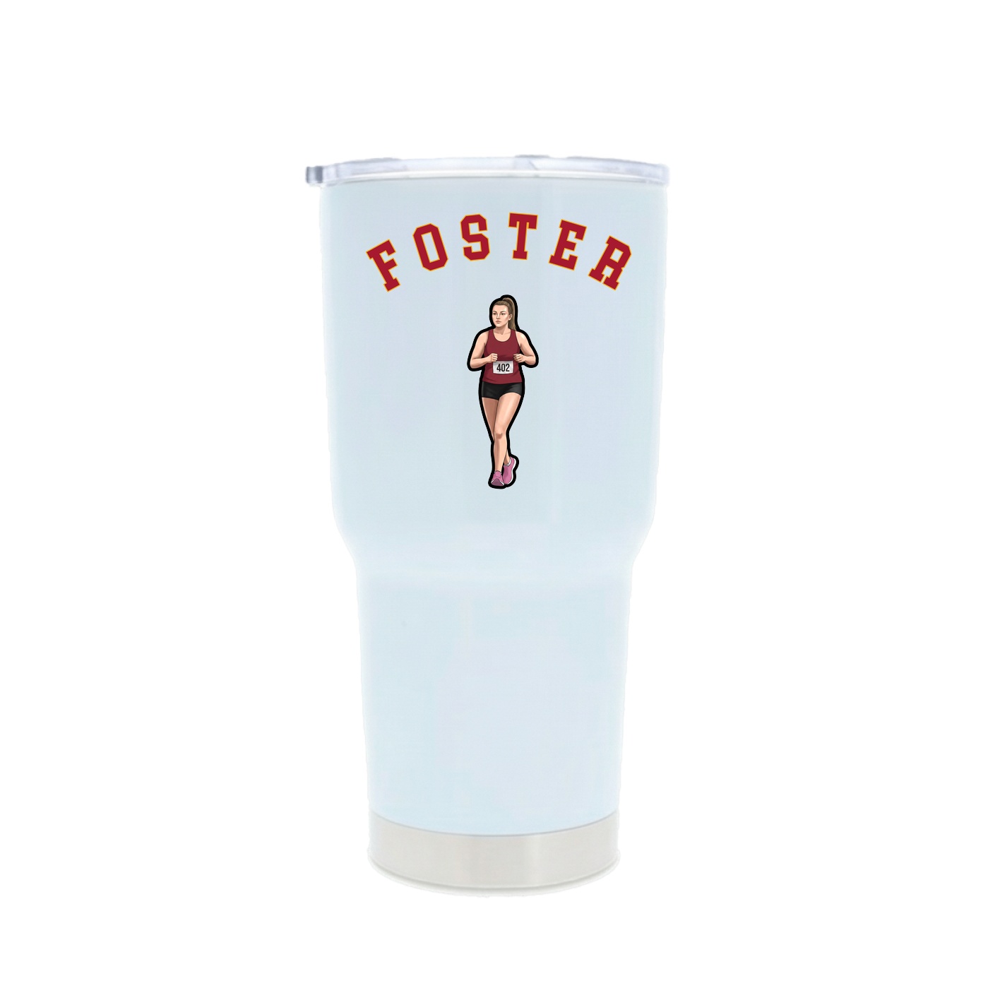 30oz Stainless Steel Tumbler — Shirsey Arch in White