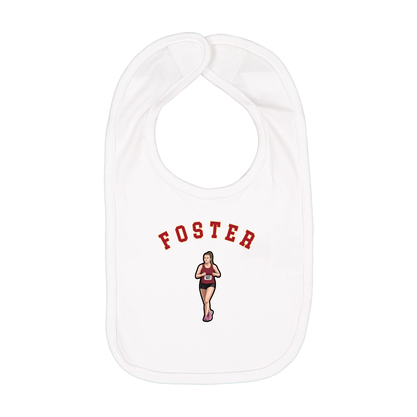 Infant Bib — Shirsey Arch in White