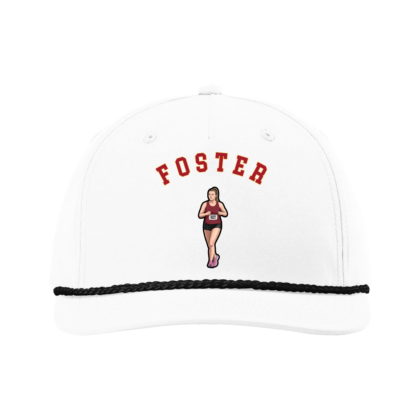 Five-Panel Classic Rope Cap — Shirsey Arch in White