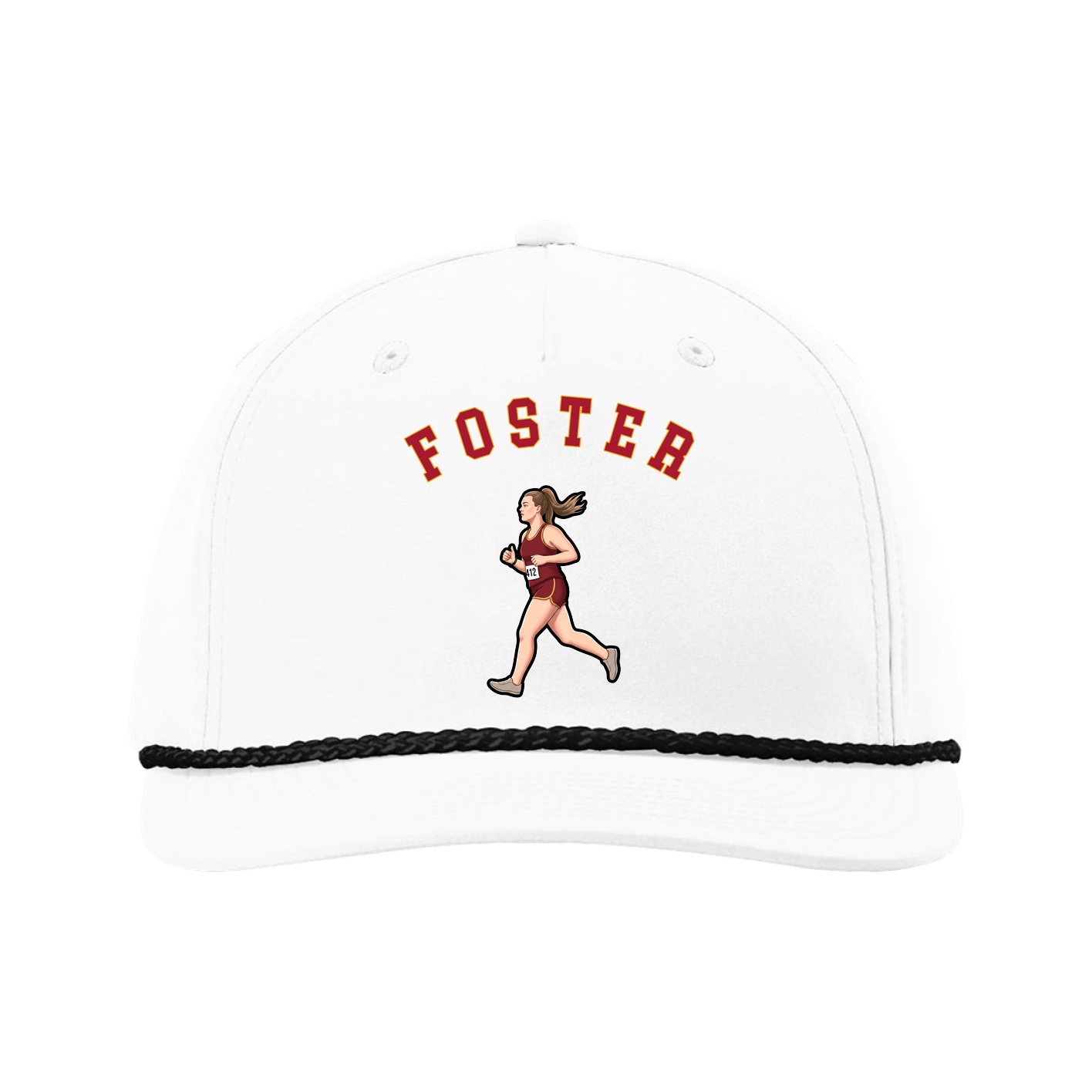 Five-Panel Classic Rope Cap — Shirsey Arch in White