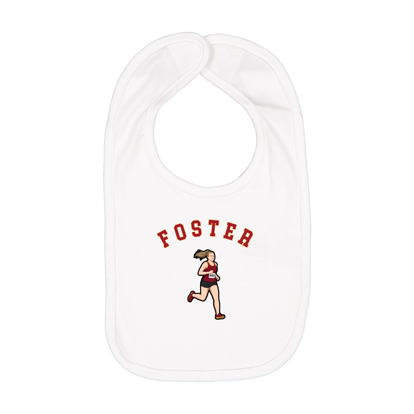 Infant Bib — Shirsey Arch in White