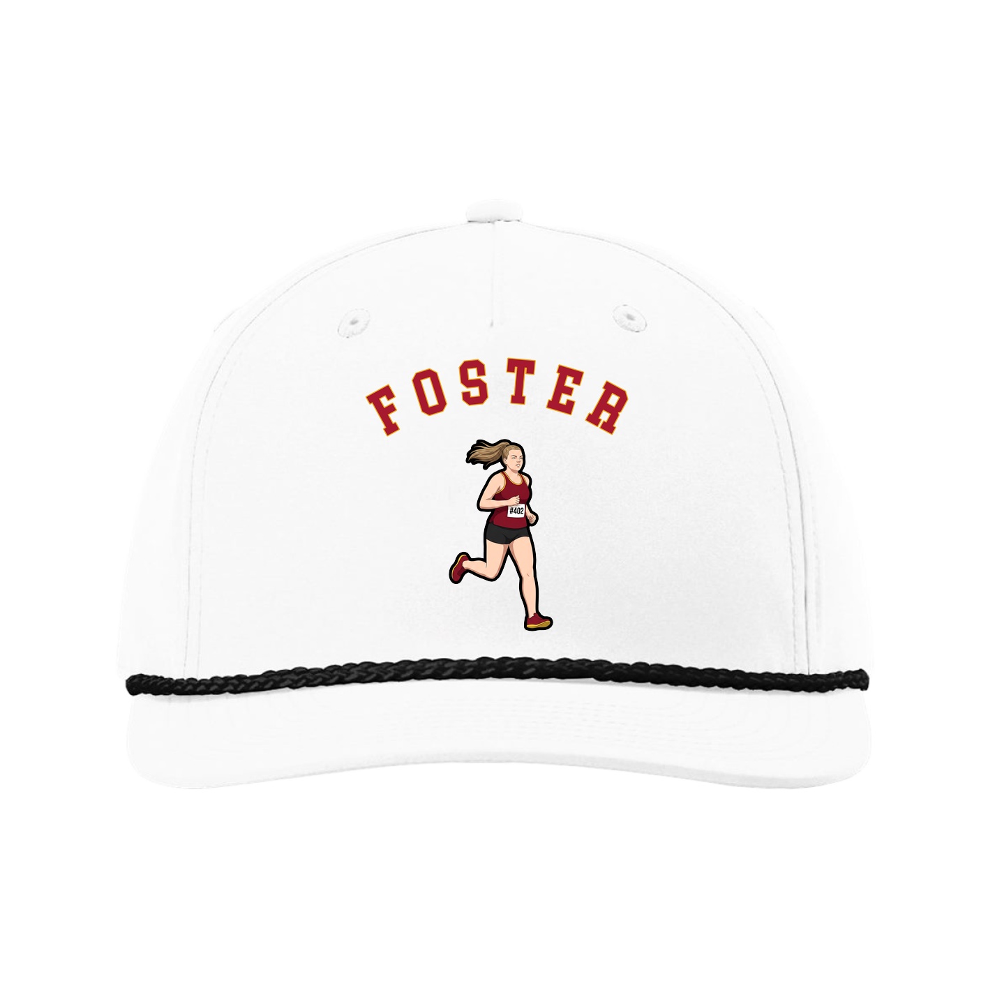 Five-Panel Classic Rope Cap — Shirsey Arch in White
