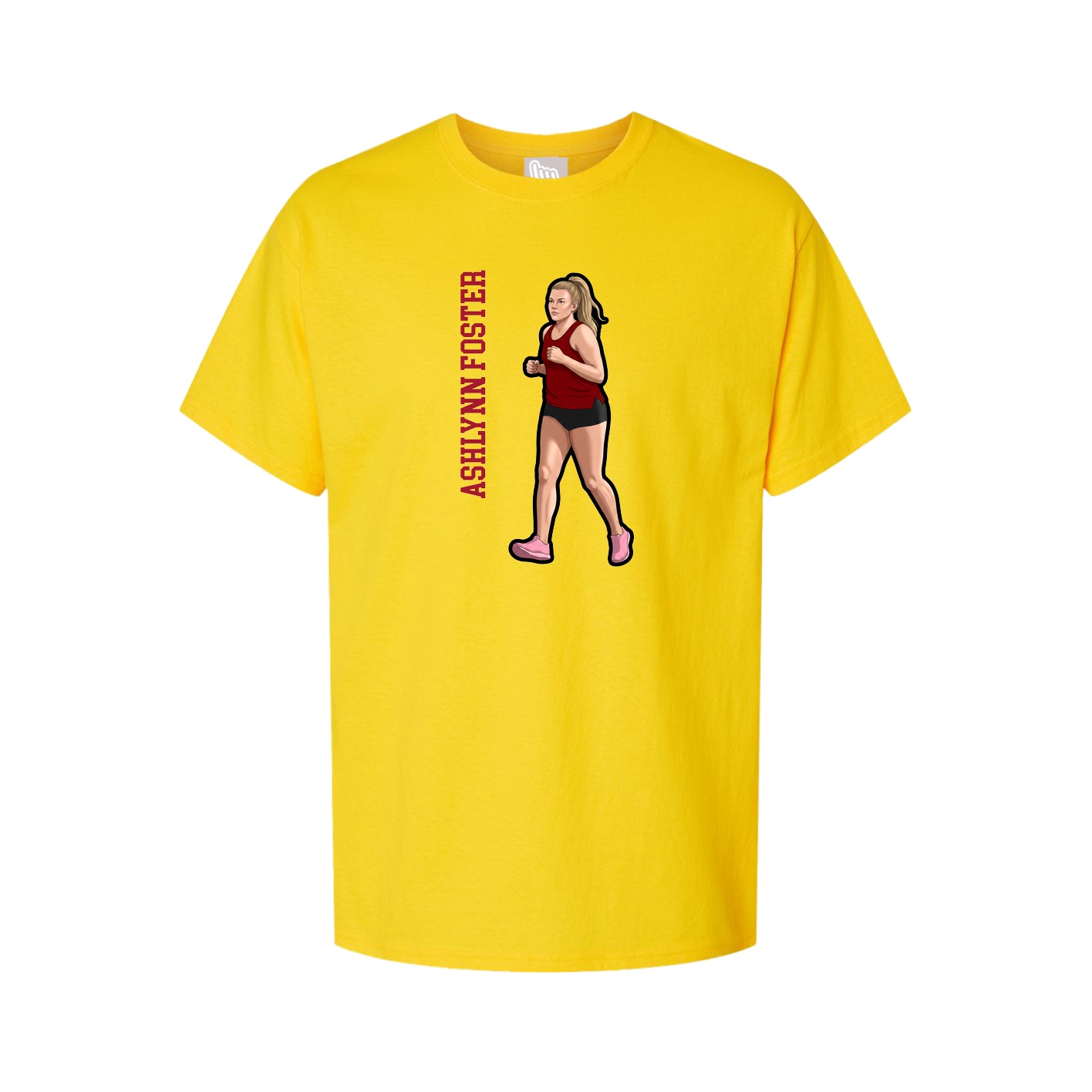 Tee — Name Vertical in Gold