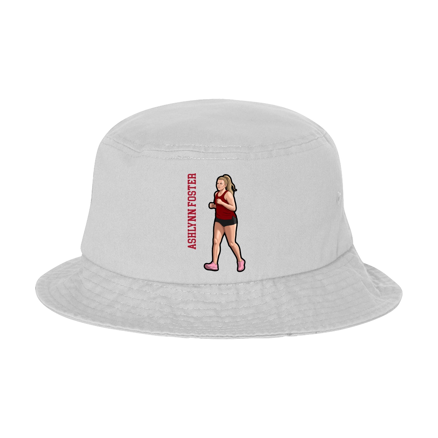 Bucket Cap — Name Vertical in White
