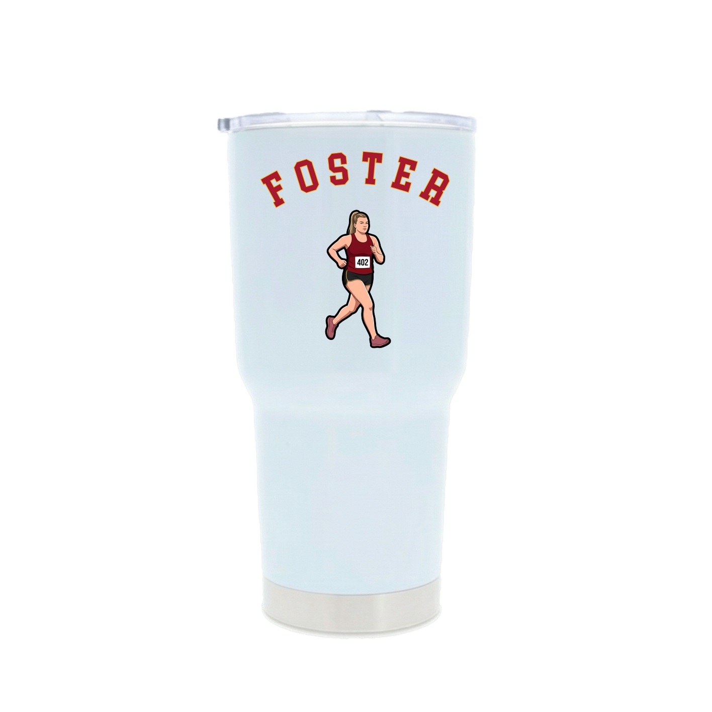 30oz Stainless Steel Tumbler — Shirsey Arch in White