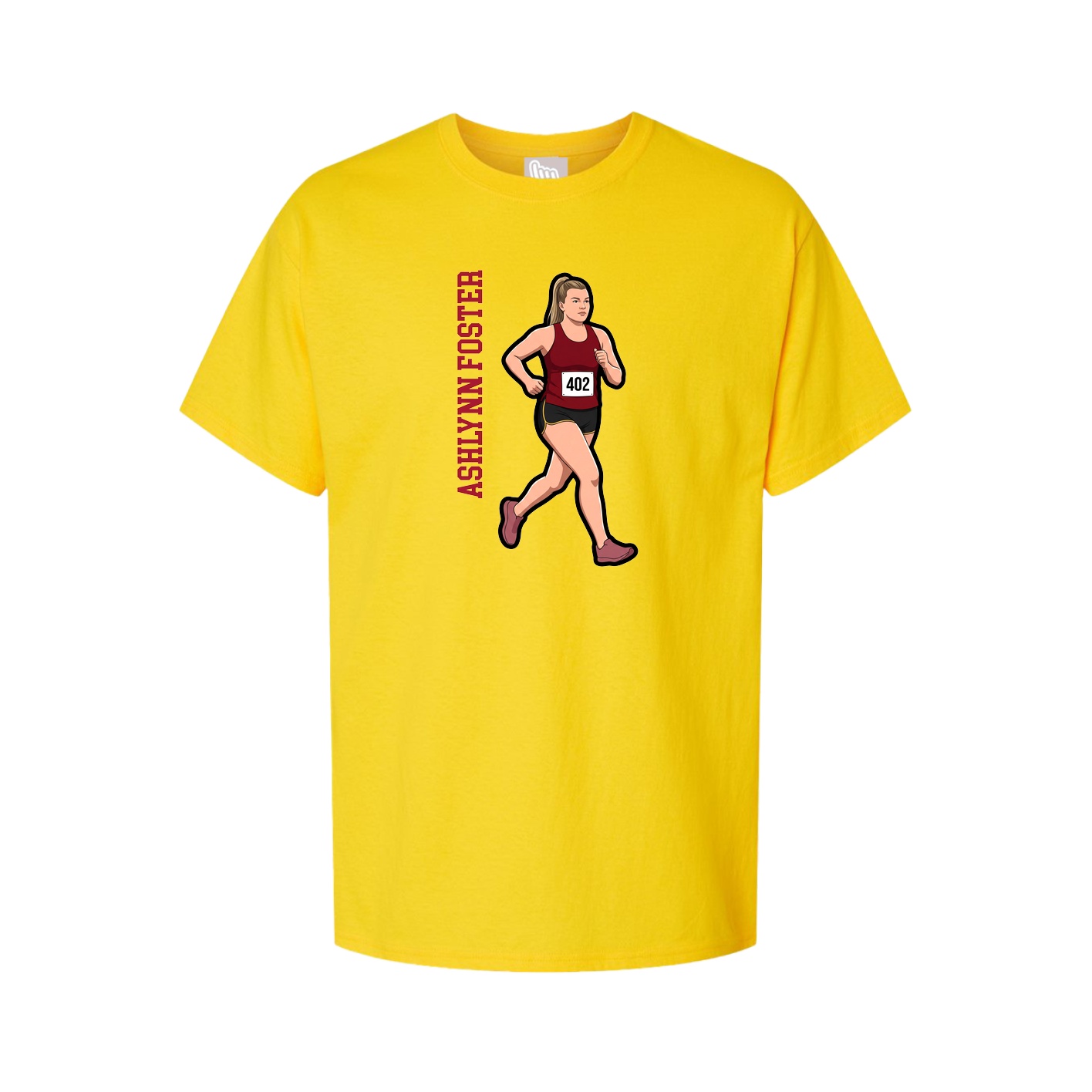 Tee — Name Vertical in Gold
