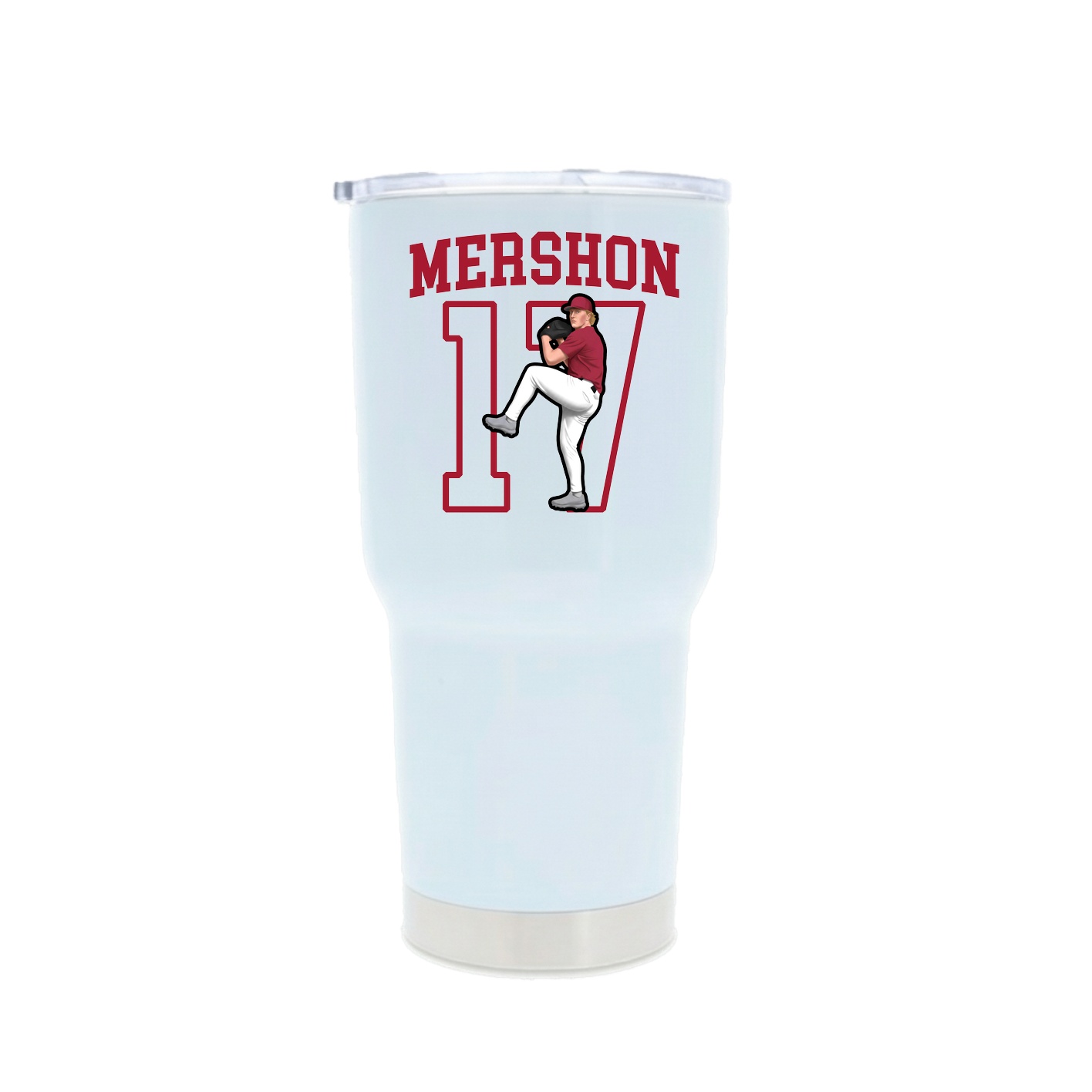 30oz Stainless Steel Tumbler — Shirsey in White