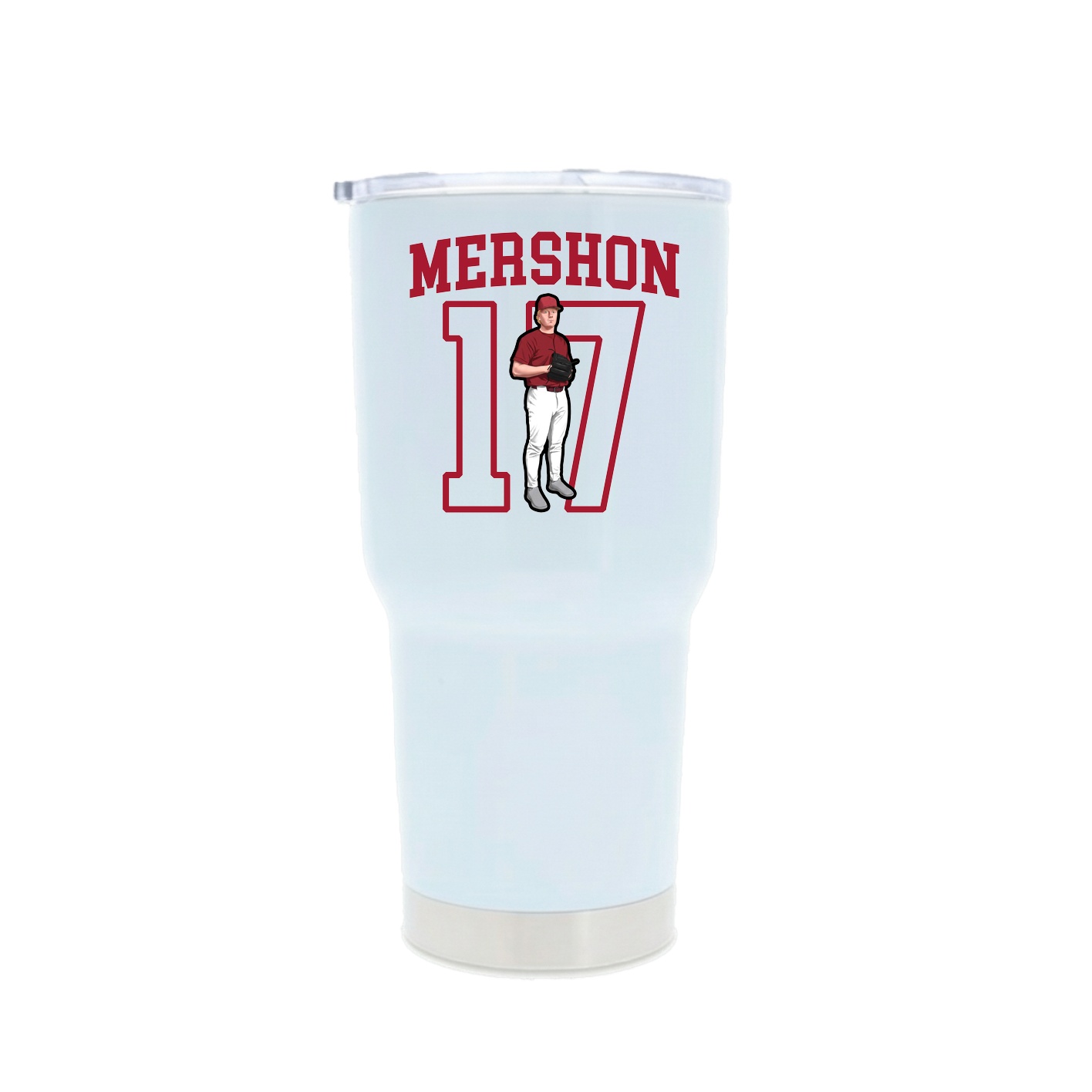 30oz Stainless Steel Tumbler — Shirsey in White