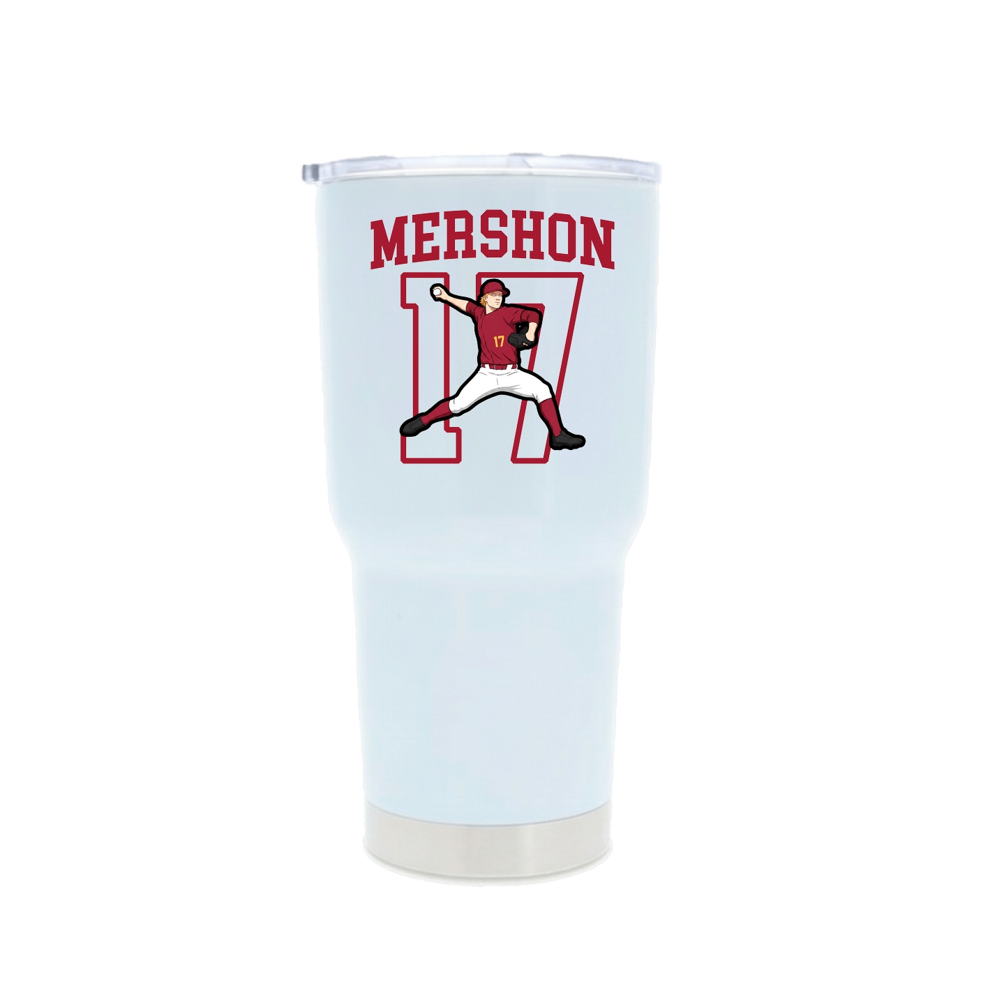 30oz Stainless Steel Tumbler — Shirsey in White