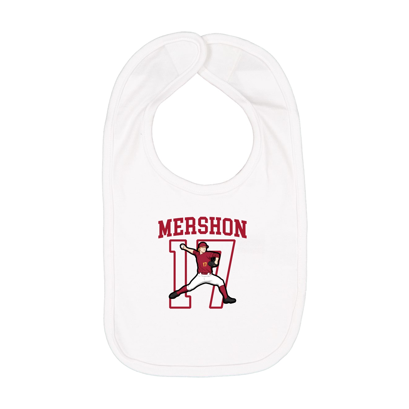 Infant Bib — Shirsey in White