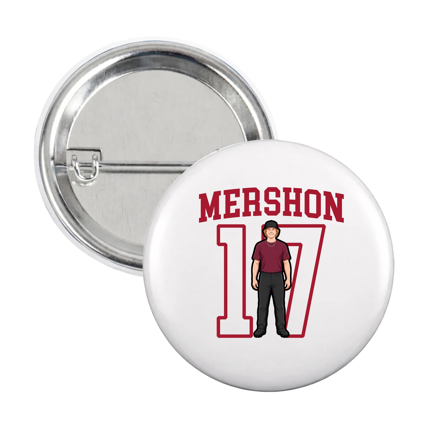 Game Day Button — Shirsey in White