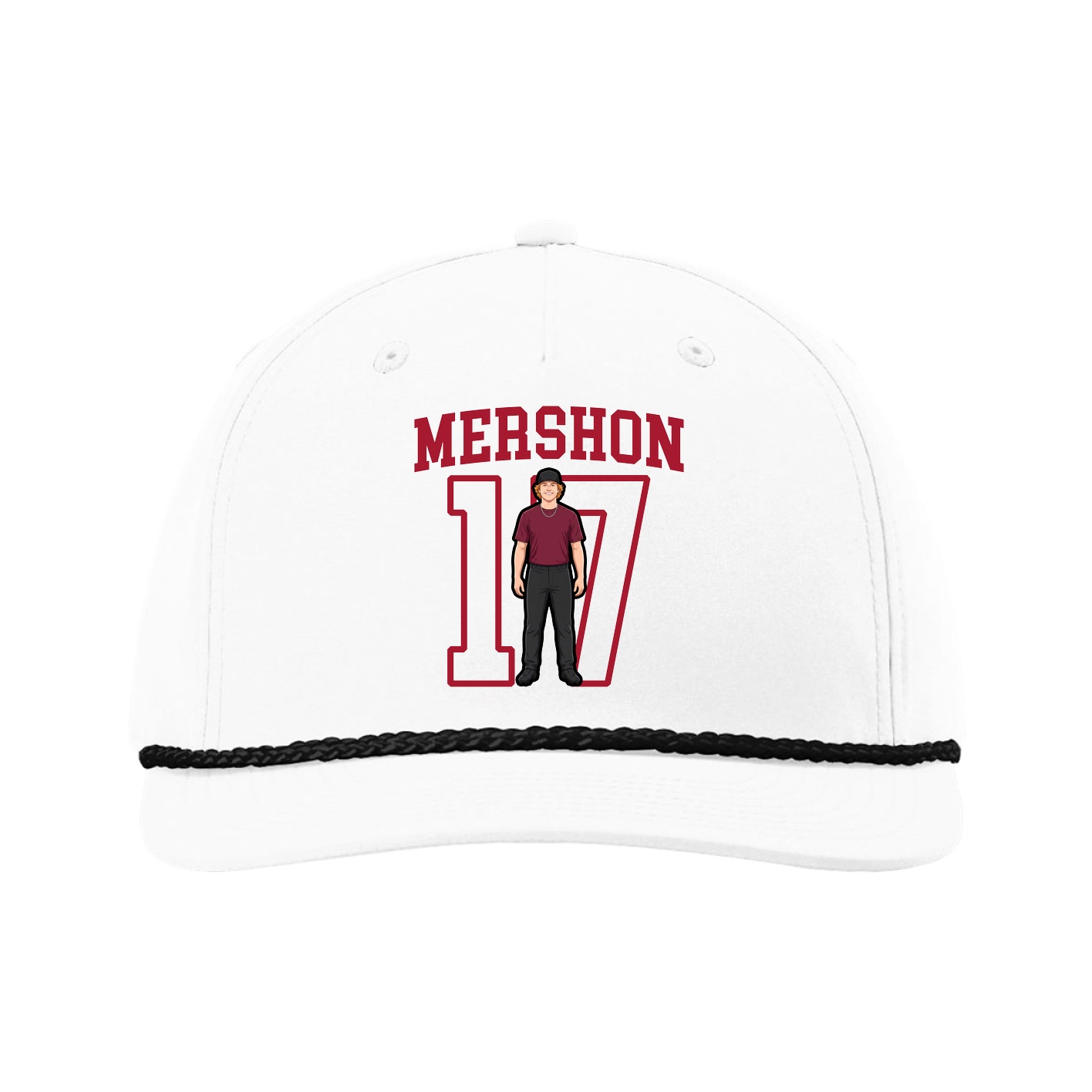 Five-Panel Classic Rope Cap — Shirsey in White