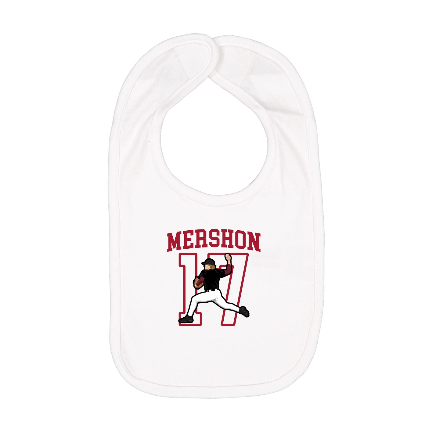 Infant Bib — Shirsey in White