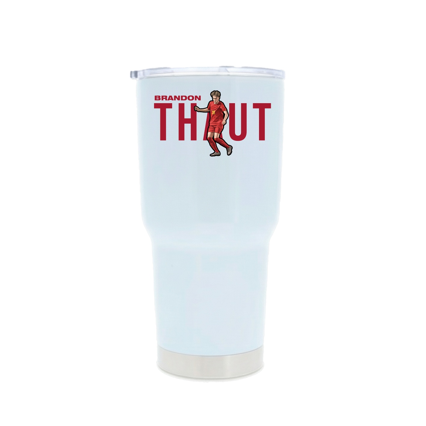 30oz Stainless Steel Tumbler — Player Name in White