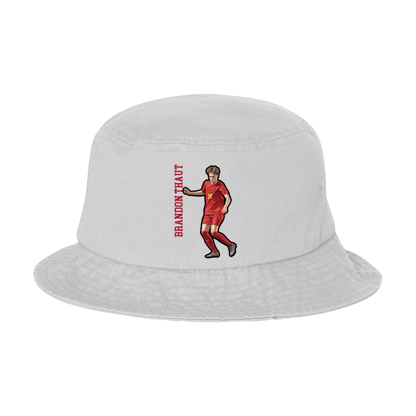 Bucket Cap — Name Vertical in White