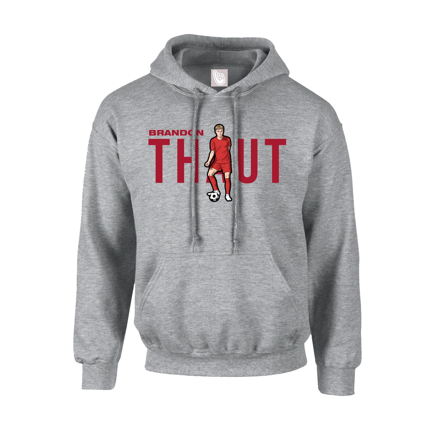 Youth Hoodie — Player Name in Grey