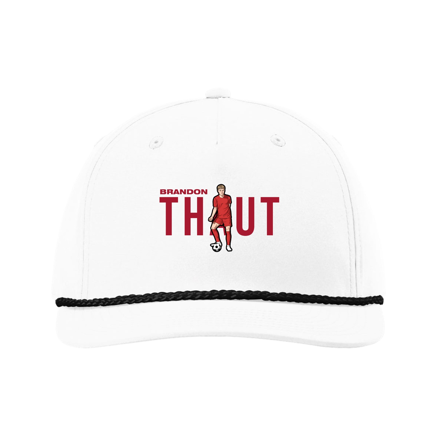 Five-Panel Classic Rope Cap — Player Name in White