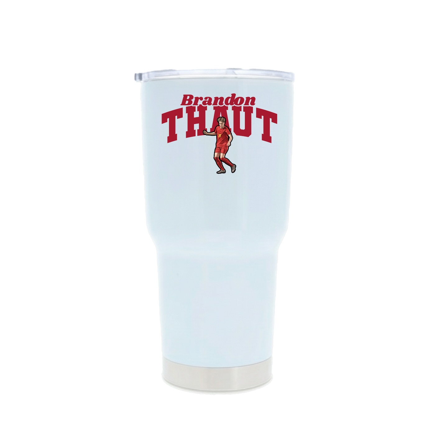 30oz Stainless Steel Tumbler — Signature Arch in White