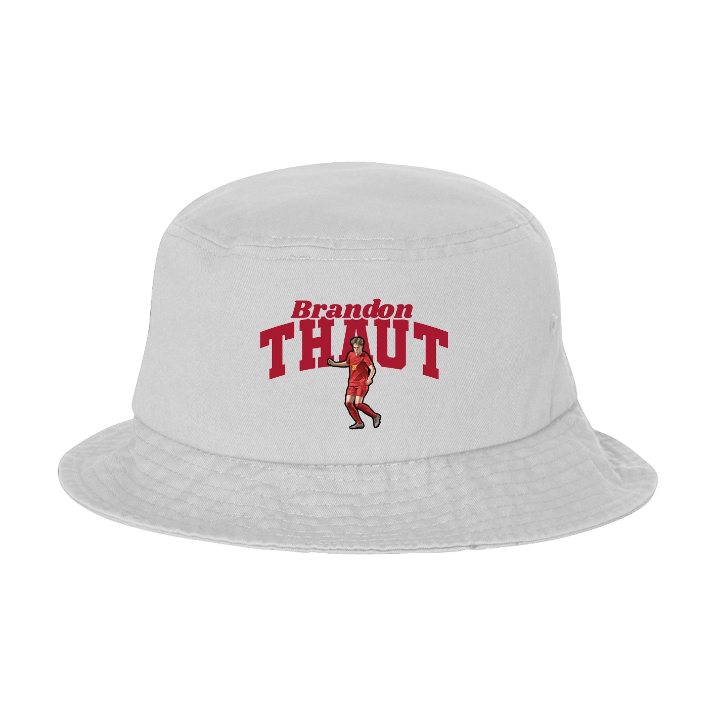 Bucket Cap — Signature Arch in White