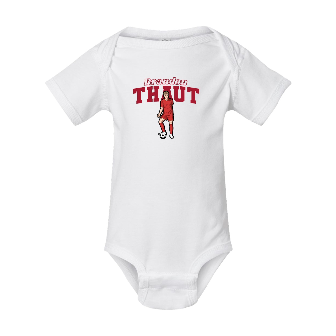 Baby Onesie — Name Arch in White
